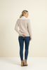 Cable knit zip sweater close up