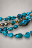 Dragon skin turquoise statement necklace detail