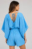 Kimono bloom romper in bold print