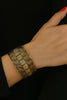 Banjara basketweave cuff brasstone close up