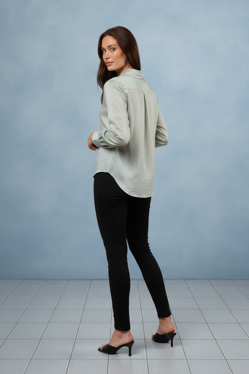 Modern Sheen Collard Shirt