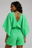 Elastic waist kimono sleeve romper