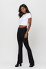Mid-rise flare jegging jeans in white