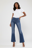 Mid-rise flare jegging, black