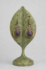 Handmade mixed metal earrings with amethyst stones