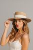 Recycled paper wide brim straw hat