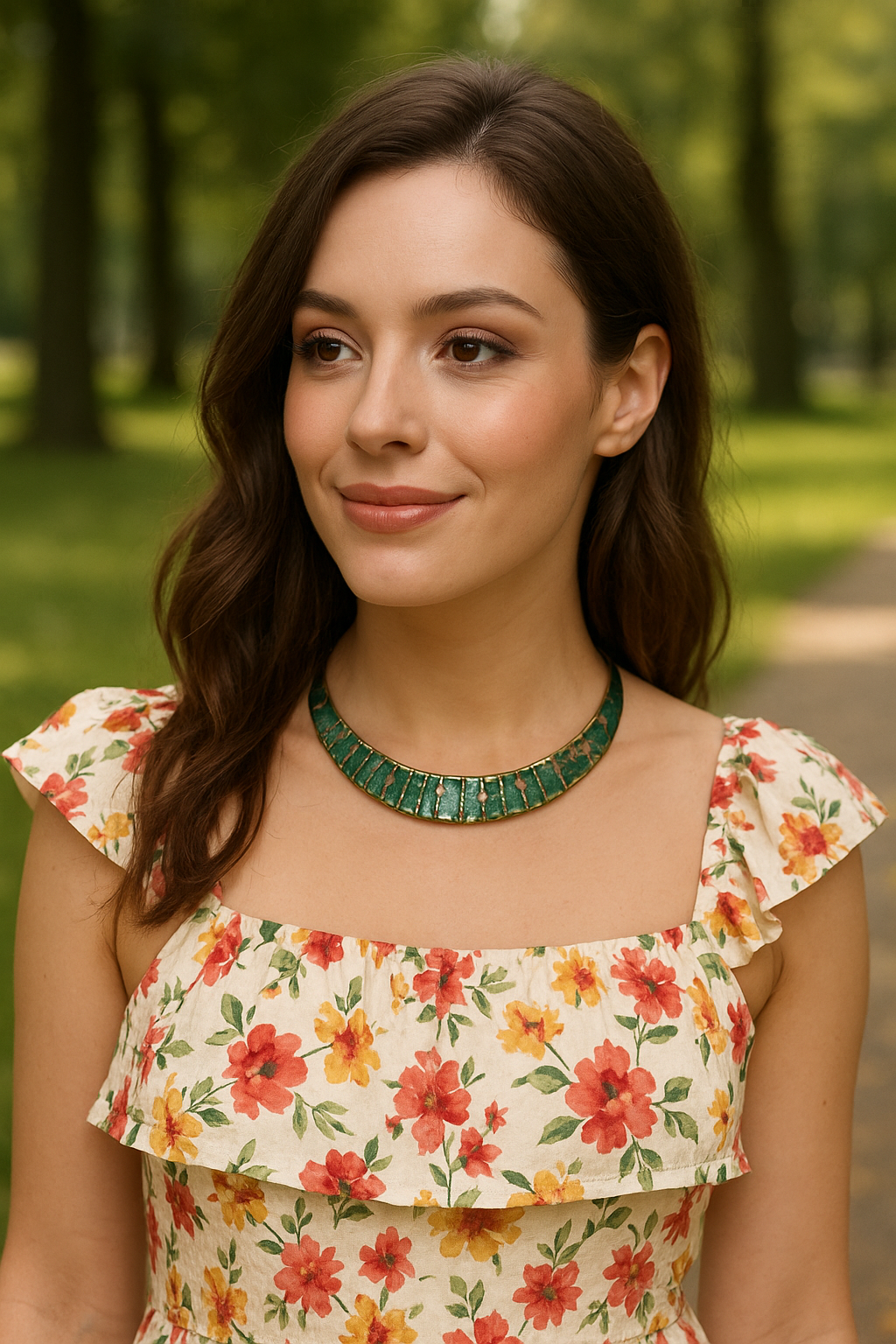 Brass and Copper with Blue/Green Patina Chocker