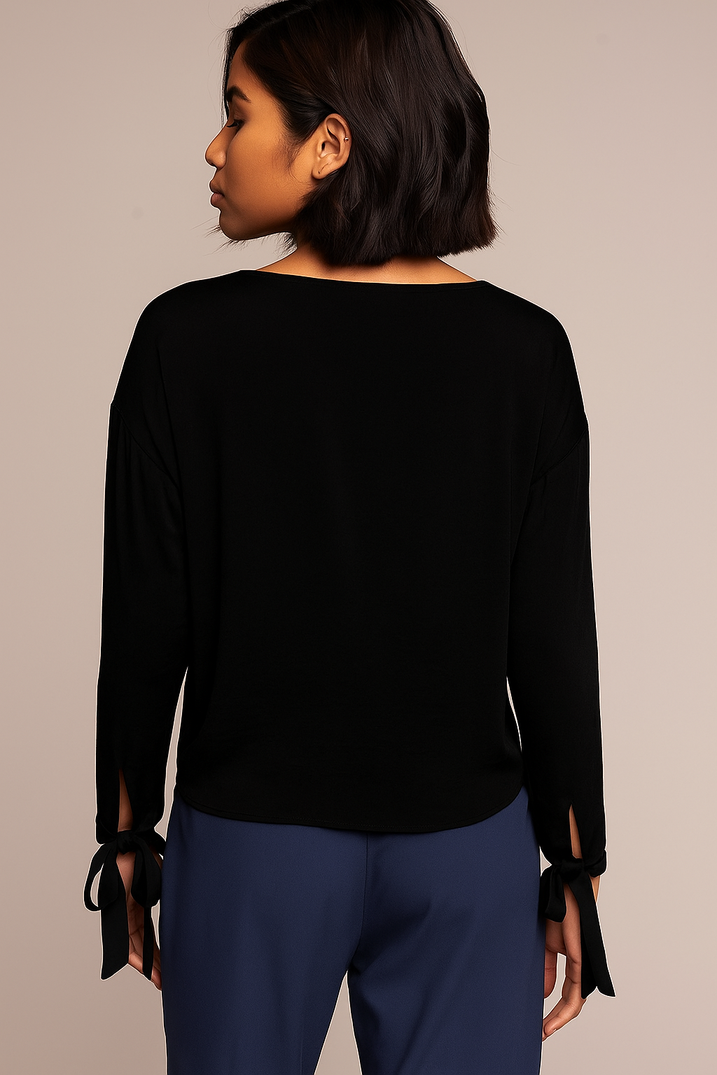The Editor Tie Cuff Blouse