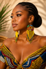 Vibrant Maasai beaded drop earrings