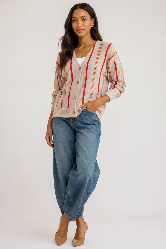 The City Stroll Stripe Cardigan