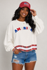 Long sleeve sequin crop pullover sparkle