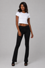 White stretch flare jegging jeans