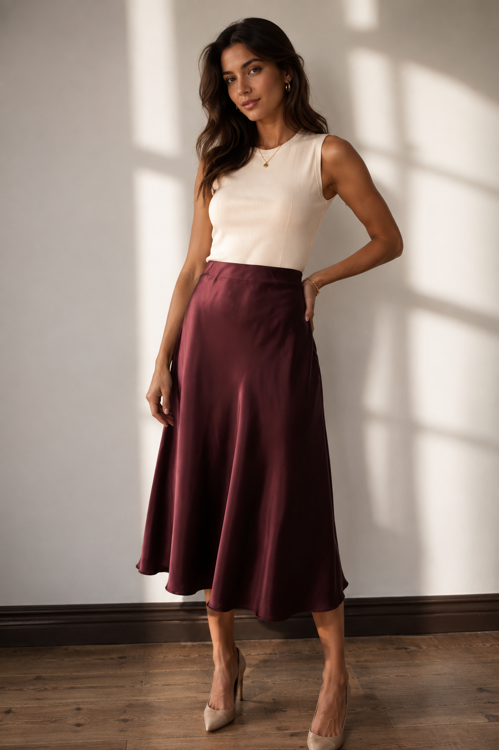 An Evening Affair Satin Skirt