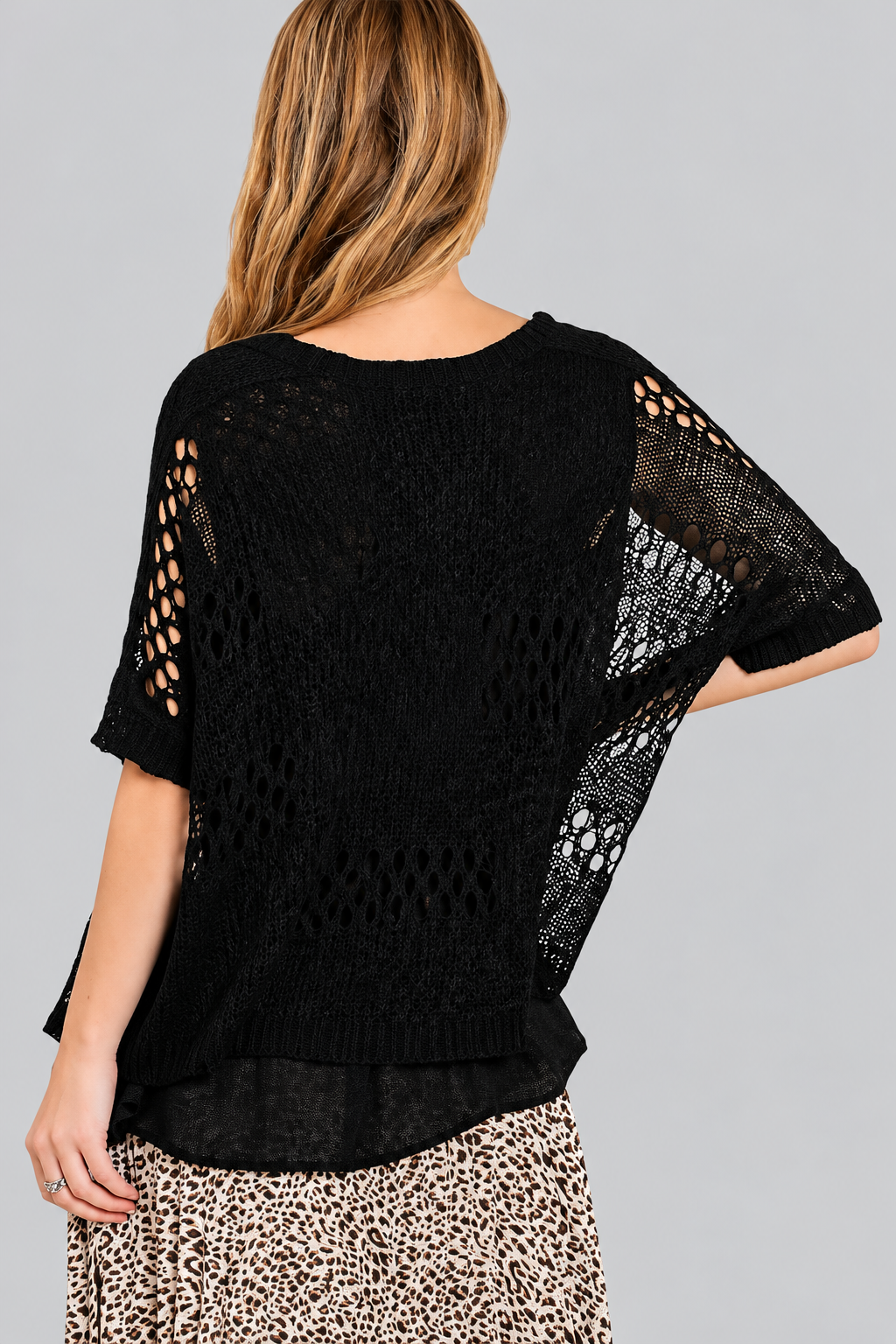 Woven Charm Crochet Sweater