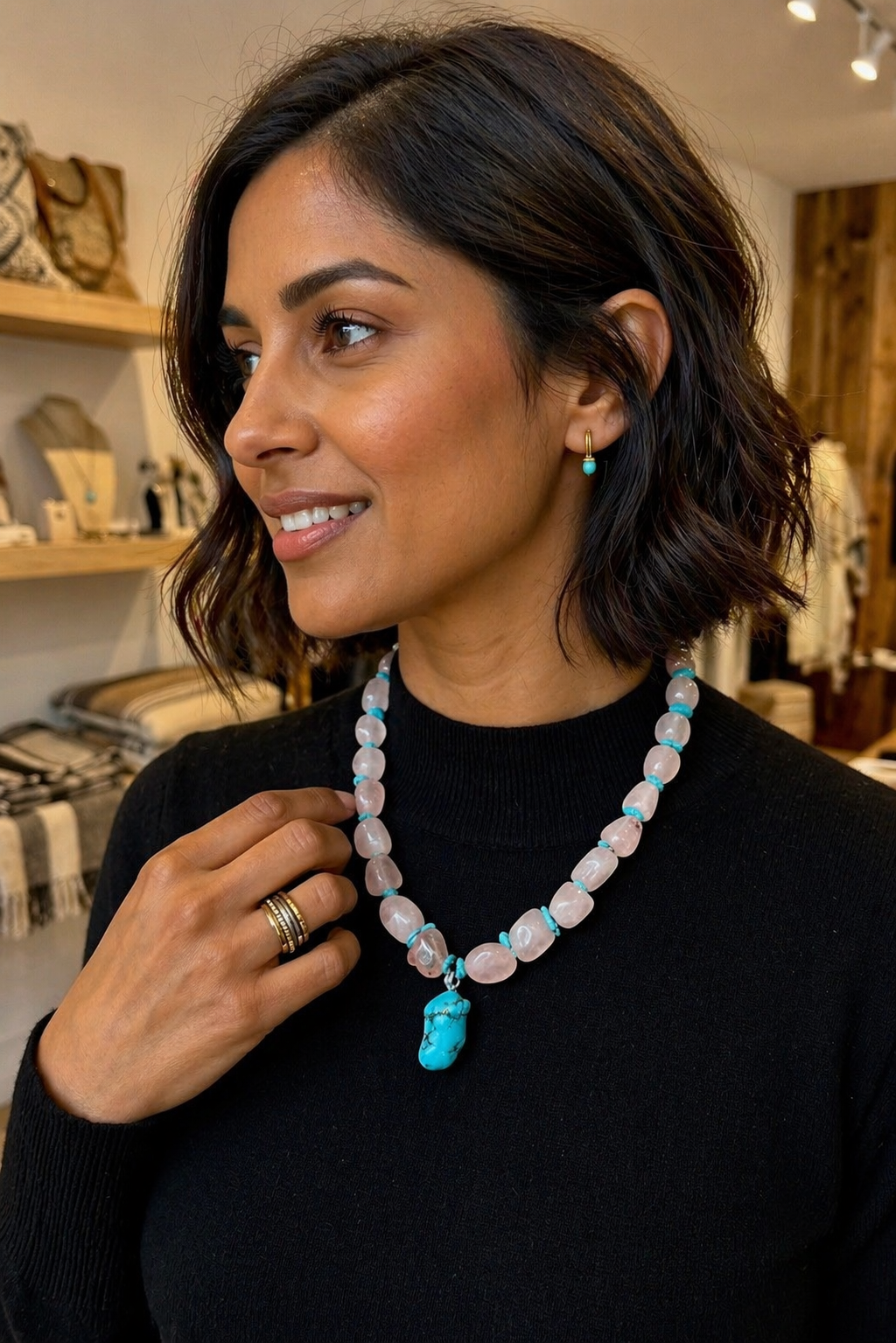 Sedona Blush Turquoise Statement Necklace