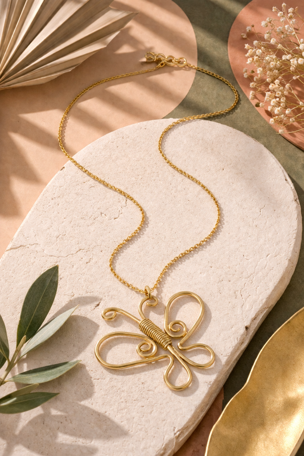 Freeform Butterfly Necklace