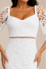 Ivory Elegance Lace Midi Dress
