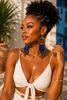 Maasai women artisan beaded drop earrings