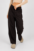 High-waist wide-leg gray blue pants