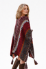 Colorful tassel ruana styled