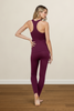 Seamless ribbed top legging lounge set side view