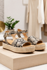 Bella Marie python print platform espadrille sandal