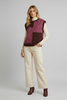 Colorblock knit sweater vest front view