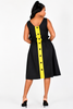 Honeybee Back Button Midi Dress