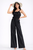Ruched wide leg after hours jumpsuit