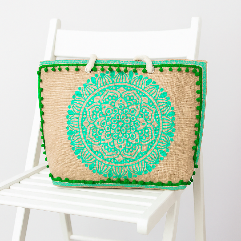 SOL SPIRIT BOHO FLORAL TOTE BAG