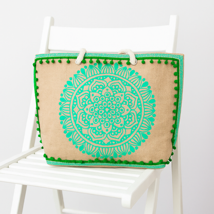 SOL SPIRIT BOHO FLORAL TOTE BAG