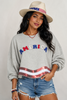 Sequin crop sweater with long sleeves