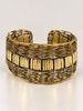 Golden Weave Artisan Cuff Bracelet