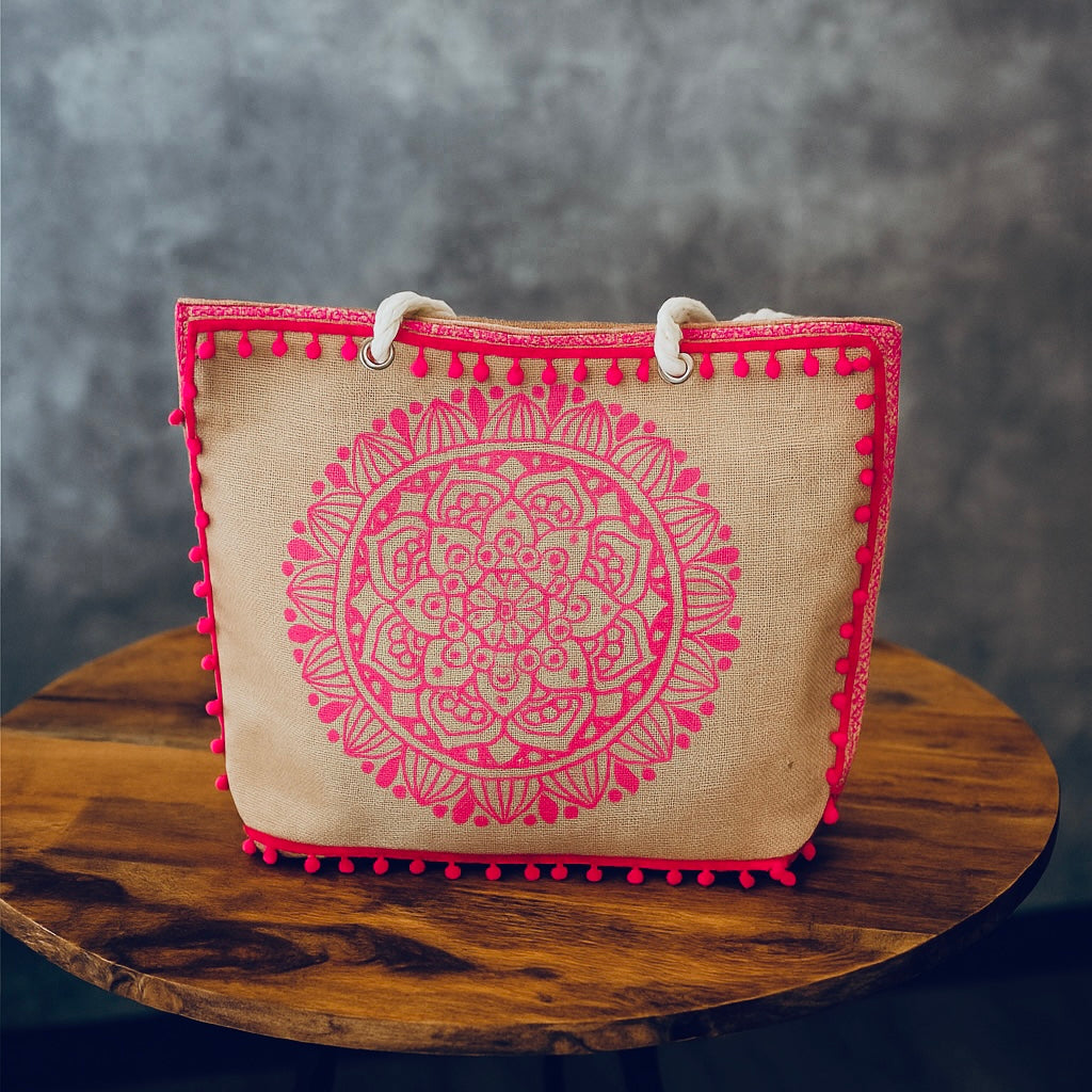SOL SPIRIT BOHO FLORAL TOTE BAG