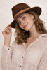 AURA brown trim vintage fedora hat