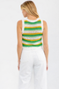 Cropped crochet tank with sunstripe pattern