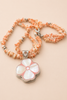 Blush tide necklace with coral nugget beads