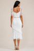 Ivory Elegance Lace Midi Dress