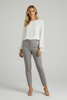 The Editor tie cuff woven polyester blouse