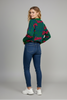 Open-knit sweater cardigan