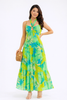 Bora Bora Breeze tiered maxi in leaf print
