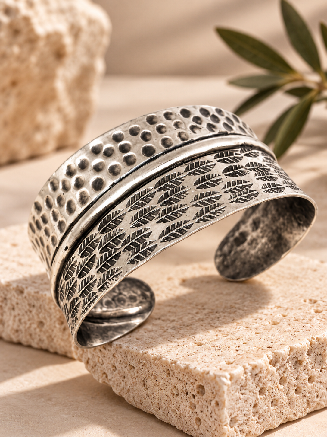Desert Arrow Etched Cuff Bracelet