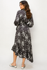 The Midnight Blossom Wrap Dress