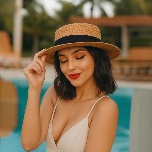 THE CLASSIC MANDALAY EDIT WIDE BRIM RIBBON STRAW HAT