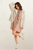 Mini dress with ruffle trim bodice