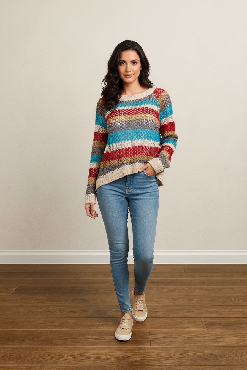 Carnival Stripe Pullover Sweater