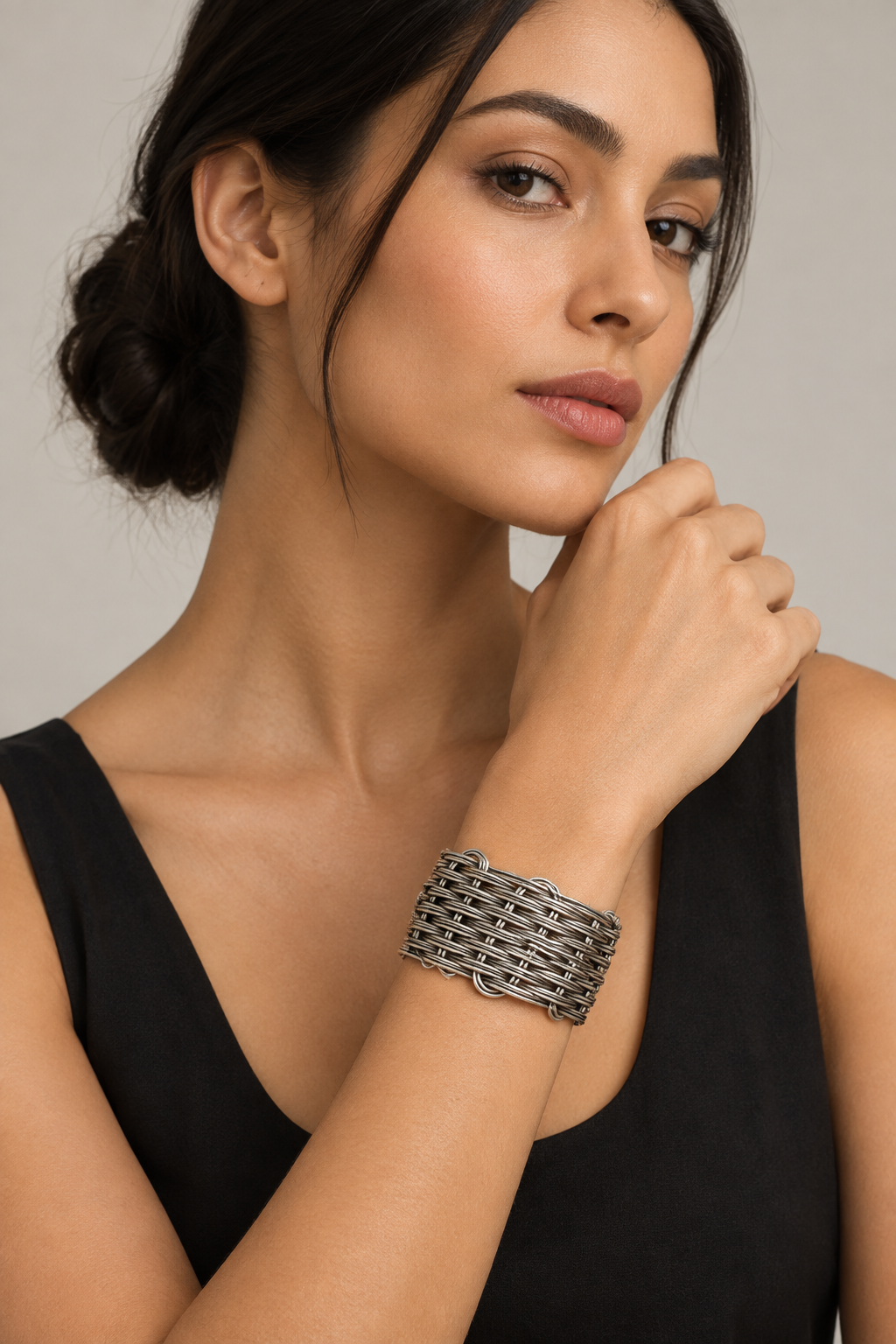 Modern Muse Basket-Weave Cuff Bracelet