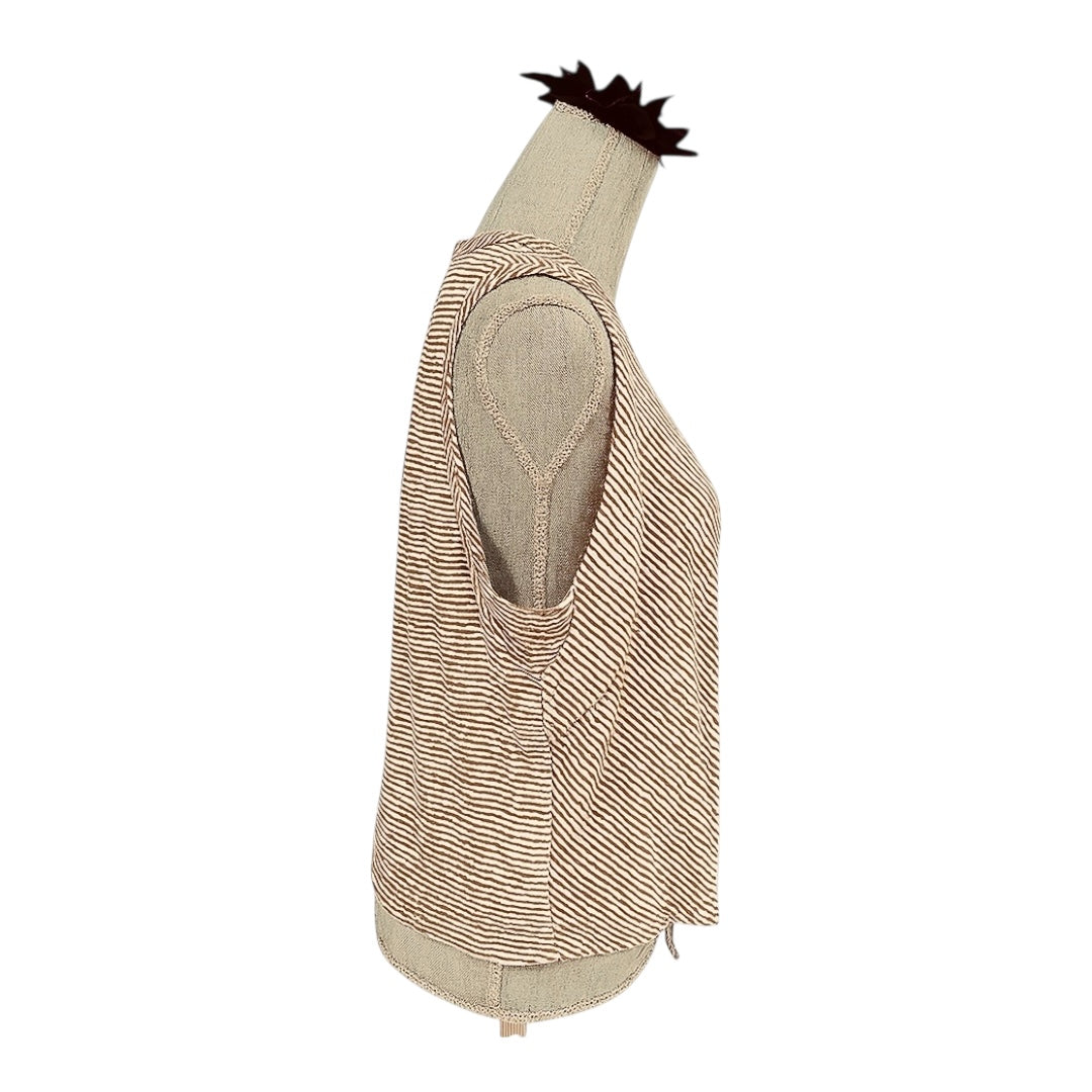 "THE EVERYDAY EDGE" RILEY STRIP TIE FRONT TANK TOP