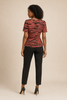 Zebra Tango Cap Sleeve Wrap Top