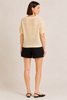 Coastal Crochet Applique Detail Knit Pullover Top